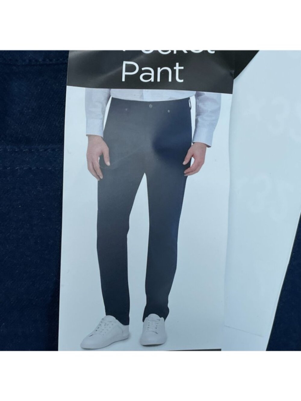 Kirkland Signature Men's 38x32 Navy 5-Pocket Stretch Pants d1753 - Picture 8 of 11